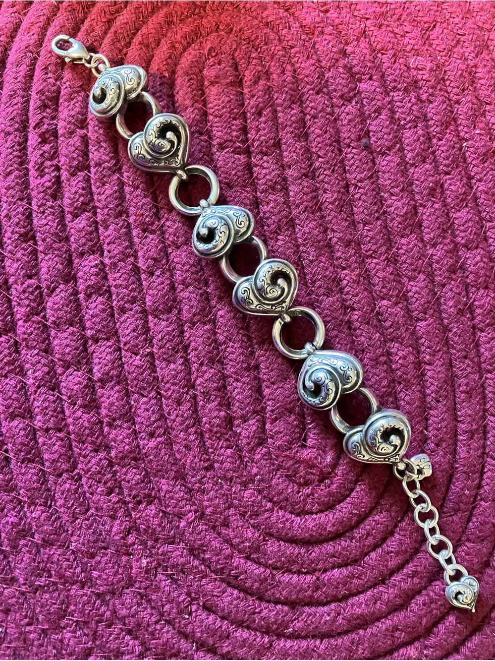 🌸Brighton “Penelope “Silver Heart Link Bracelet